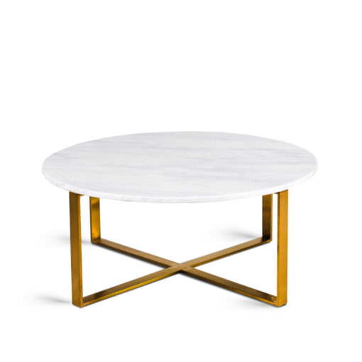Big coffee table with white marble top Flores