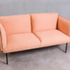 Lava sofa 2S orange with black legs