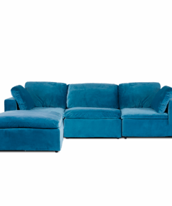 Americana modular sofa blue velvet