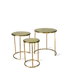 Set of 3 coffee tables with gold mirror Davao Gilli Home