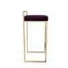 Coco bar stool violet velvet gold legs 2