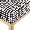 Coco bar stool black white houndstooth gold legs 4