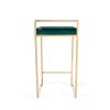 Coco bar stool green velvet gold legs 3